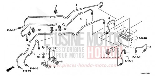 COUSSIN ARRIERE CBR250RAD de 2013
